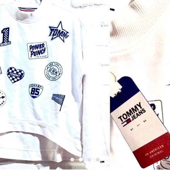 Tommy Hilfiger Graffitti Hi-Lo Sweatshirt, M - Picture 2 of 4